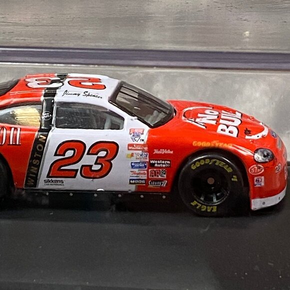 Vintage Jimmy Spencer Winston #23 Ford Taurus No Bull Nascar Car Display Case - Picture 7 of 12